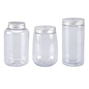 Round Cylinder Empty 650ml 54MM Plastic Beverage Jar