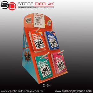 Cheap Display corrugated counter displaybox with hooks for sale