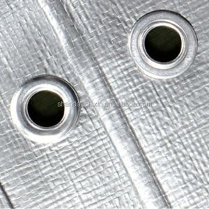 High Surface Hardness Silver Gray PE Tarpaulin for UV Resistance and Moisture