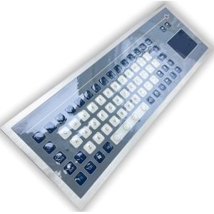 PET Panel Mounted Keyboard Industrial Custom Membrane Keyboard With Touch Pad