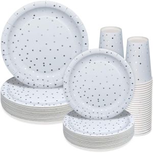 Compostable Disposable Dinnerware Sets Dinner Plates And Cups Party Supplies