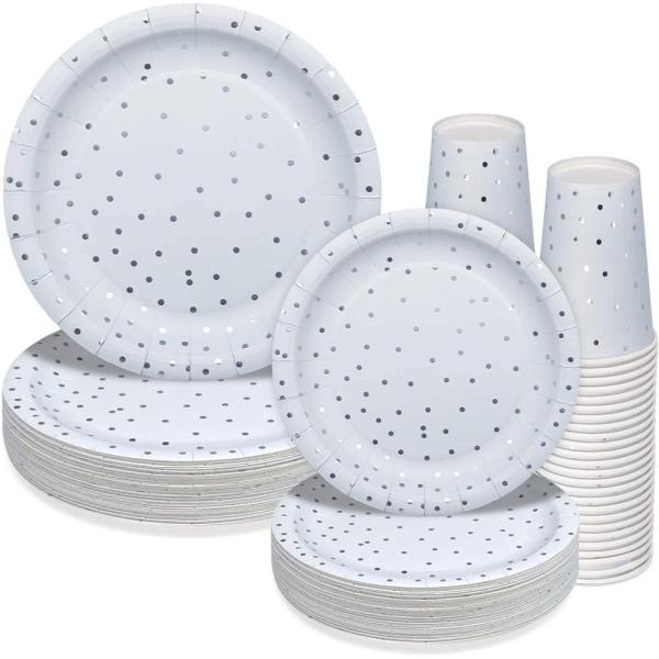 Compostable Disposable Dinnerware Sets Dinner Plates And Cups Party Supplies