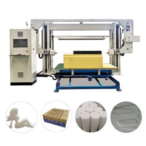 Cheap Sponge Cutting Machine For Flexible PU Foam Cutting With High Speed Blade And No Dust for sale