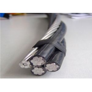 Black 600v Abc Quadruplex Overhead Wire Cable With AAAC Messager