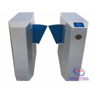 Cheap Waist Height Stainless Steel Bidirectional Flap Barrier Gate , RFID Car Automatic Flap Barrier for sale