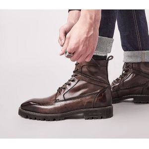 Breathable Genuine Leather Military Boots Mens Waterproof Army Training Boots