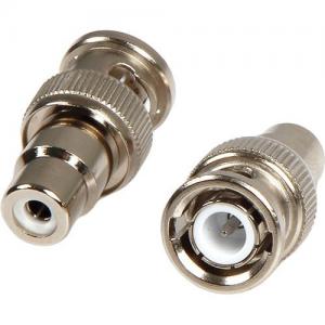Cheap Zinc Alloy BNC Male To RCA Female Connector , BNC Connector For CCTV for sale