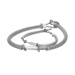 Customized 1/4 Hose-to-Hose Whipcheck Safety Cable 38 Cable Length Loop to Loop with Coating