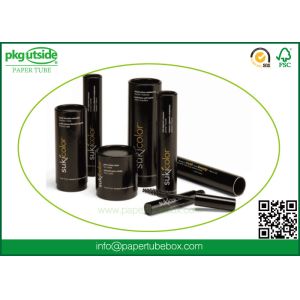 Black Custom Cardboard Tubes , Paper Cylinder Containers For Eyelash Packaging