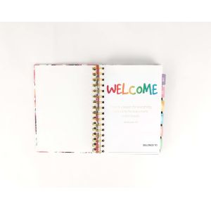 Horizontal Layout Monthly Planner Journal with Divider Tab Pages and Elastic