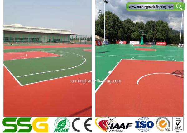 Quality Multifunctional Silicon PU Sport Court Flooring for Badminton / Tennis wholesale