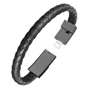 Fast Charging Usb Type C Charging Bracelet Pu Leather For All Mobile Phone