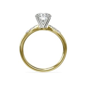 Round Shape 9K Silver Ring With 6MM 1.0ct White Moissanite Stone