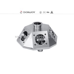 316L Multiport Pneumatic Diaphragm Valve with 6 port and 5 valve body