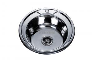 China Ukran Hot Sale Single  stainless steel round bowl  kitchen sink with stainless steel price on sale
