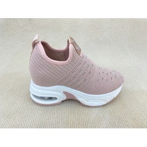 China Breathable Pink Platform Loafers Microfiber Loafer Platform Shoes on sale