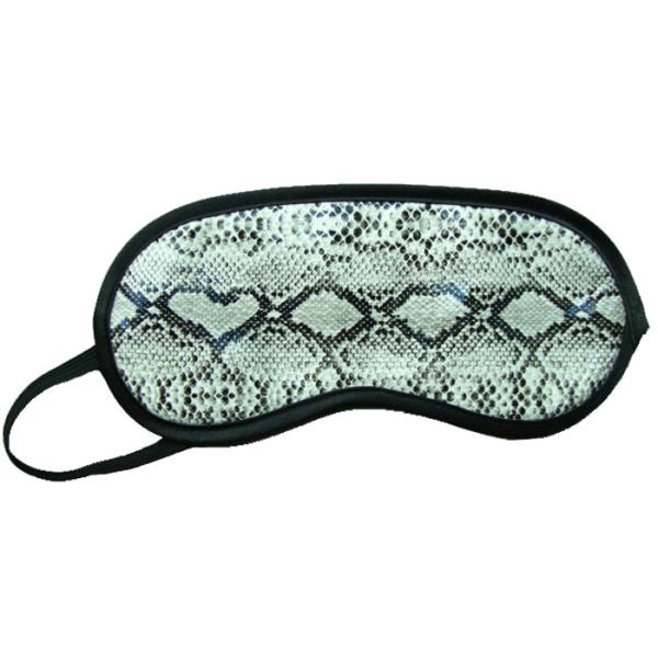 Quality Travel Sleeping Blindfold Eyemask PU Material Customized On Pattern / Color with Snake Skin Pattern wholesale