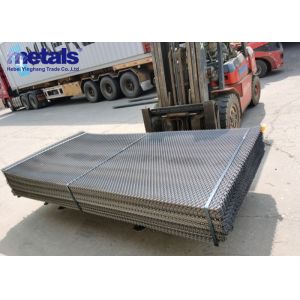 Heavy Black Steel Expanded Metal Mesh Sheet Catwalk Grating High Tensile