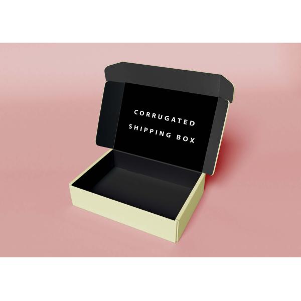 Corrugated Board Eco Friendly CMYK Custom Gold Logo Printing Postal Shipping Mailer Box