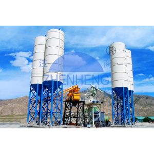 HZS50 Skip Bucket Stationary Concrete Batching Plant For Construction