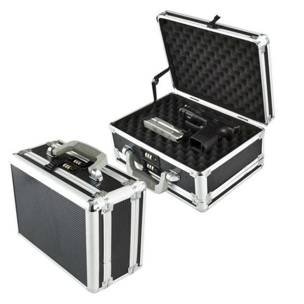 Quality High Grade Beautiful Aluminum Gun Storage Case Handheld Style With Foam wholesale