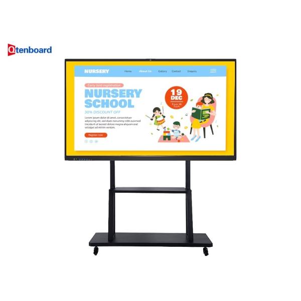 Qtenboard 65 75 Inch Display Touch Screen Flat Panel 4K Hd Smart Electronic