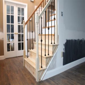 Customized Wrought Iron Cable Railing Posts XY-IR091