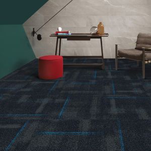 High Low Loop Nylon Carpet Tiles Jacquard Pile 50x50Cm Polypropylene Anti-Static