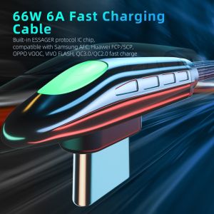 Essager 2021 Fast Charge T Shaped Type C USB Cable 5A 0.5M 1M 2M