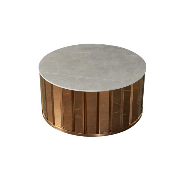WaveForm Nordic Coffee Table Ceramic Round Marble Dynamic Contemporary