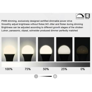 Chicken Farm Waterproof LED Illumination Lights Dimmable 9W