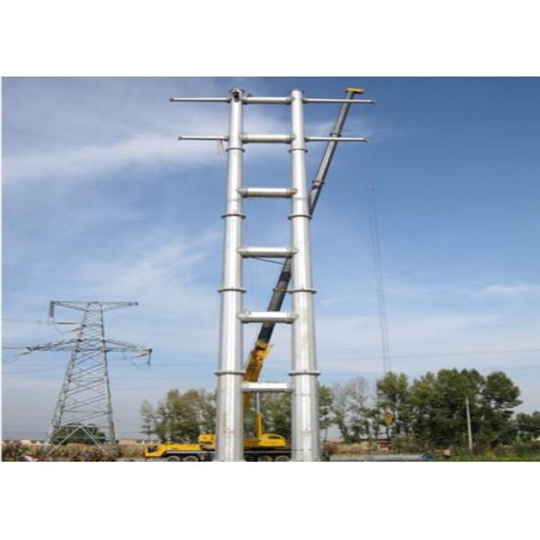 Quality 750KV Steel Tubular Tower Hot Dip Galvanized / Painted Surface For Power Transmission Line wholesale