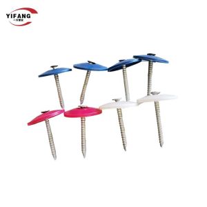 China 7/8inch Galvanized Iron Roofing Nails With Plastic Caps Heat Preservation on sale