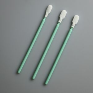 165mm Long Handle Cleanroom Polyester Swab For Industrial Cleaning