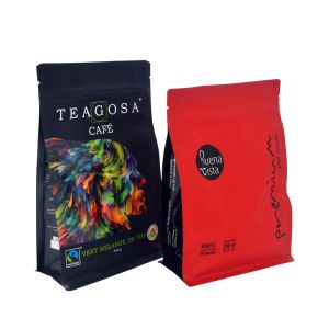 customized coffee bean packaging bags with valve made in manufacturer