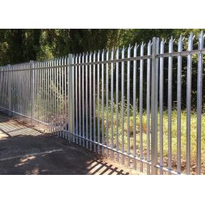 China Notched 6ft Steel Palisade Fencing Galvanized With W Section on sale
