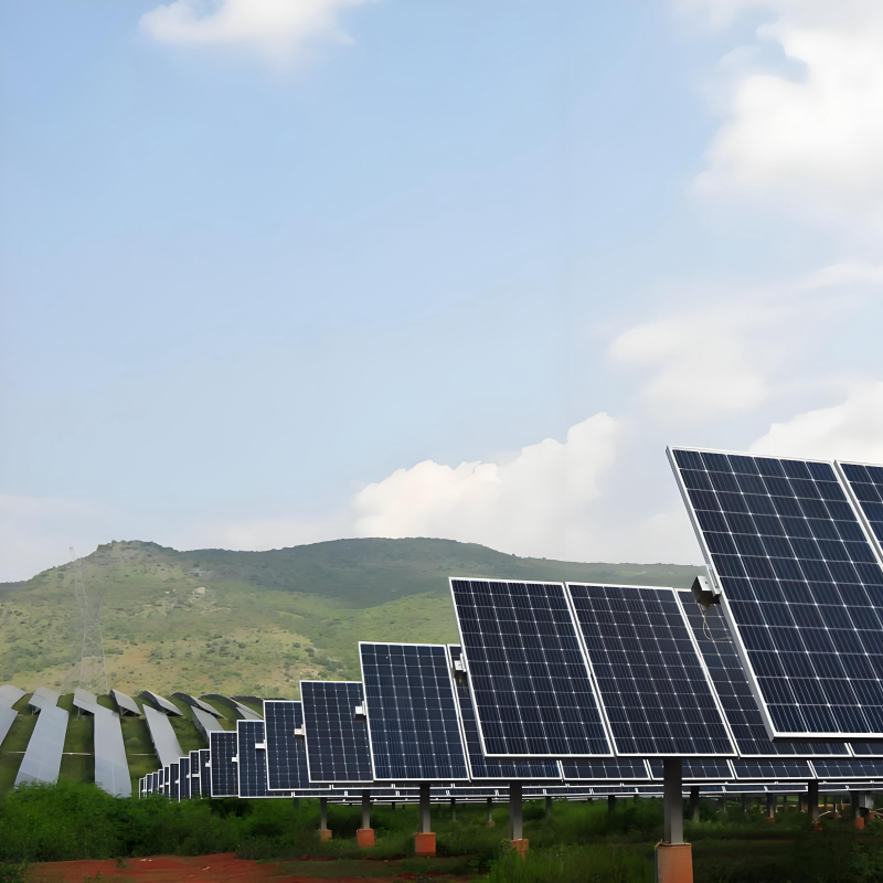 Ground Vertical Solar PV Bracket Frame – High-Strength Steel, Stable in Sloped