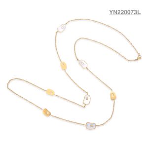 China 60CM Stainless Steel Designer Jewelry Long Pendant Gold Stacking Necklace on sale