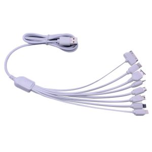 Fast Charger Cable Multifunctional USB Cable 8 In 1 Android Type C 1m Iphone