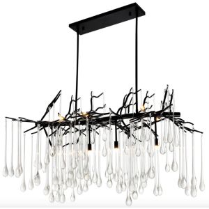 China AC110 - 240V 50 / 60Hz Modern Crystal Chandelier Clear Glass Drop Chandelier on sale