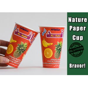 Recyclable Paper Ice Cream Cups With Lids , Biodegradable Take Out Coffee Cups