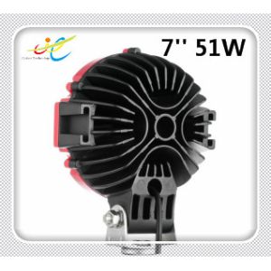 12V 24V Round work light 51W 6000k Auto led work light Black Yellow Red LED