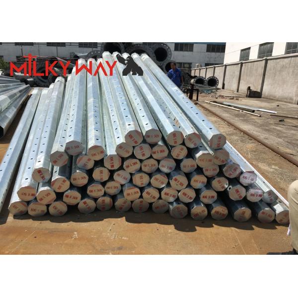 Quality Q345B/A572 Material 60ft Utility Poles with High Yield Strength and Safety Factor 8 for Conducting and Grounding Wires wholesale