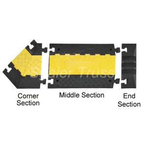5 Channels Cable Ramp Truss Parts Waterproof For Outdoor Events Yellow Color