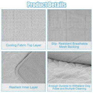 Summer Mat Cooling Ice Silk Pad Washable Pet Cooling Pad Folding Dog Cat Mat
