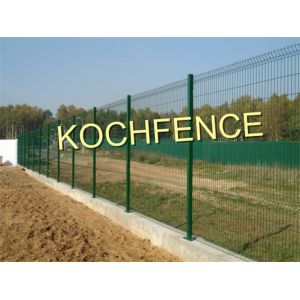 Green Double Wire Fence Wonderful Shape Rust Resistant Bright Appearance