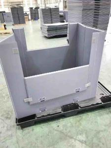 Cheap Reusable Plastic Foldable Boxes Gray Collapsible Plastic Crates Rectangular for sale