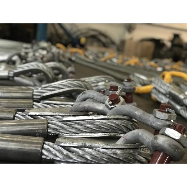 38mm Double Leg Wire Rope Sling With Flemish Eye Sleeve And Thimble