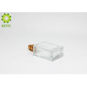 30ml Clear Glass Perfume Bottles Bottle Square Shape With Aluminum Sprayer