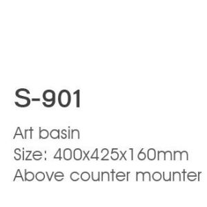 Solid Surface Ceramic Basin Sink Counter Top Washbasin for Bathroom Cloakroom